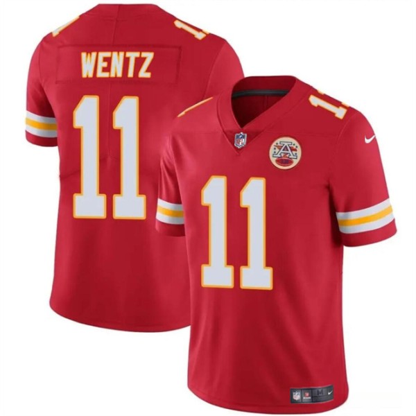 Kansas City Chiefs #11 Carson Wentz Red Vapor Untouchable Limited Stitched Jersey