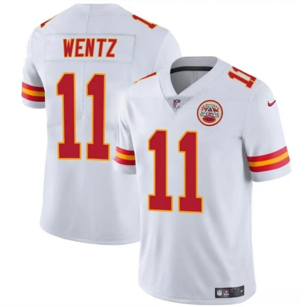 Kansas City Chiefs #11 Carson Wentz White Vapor Untouchable Limited Stitched Jersey