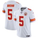 Kansas City Chiefs #5 Hollywood Brown White Vapor Untouchable Limited Stitched Jersey