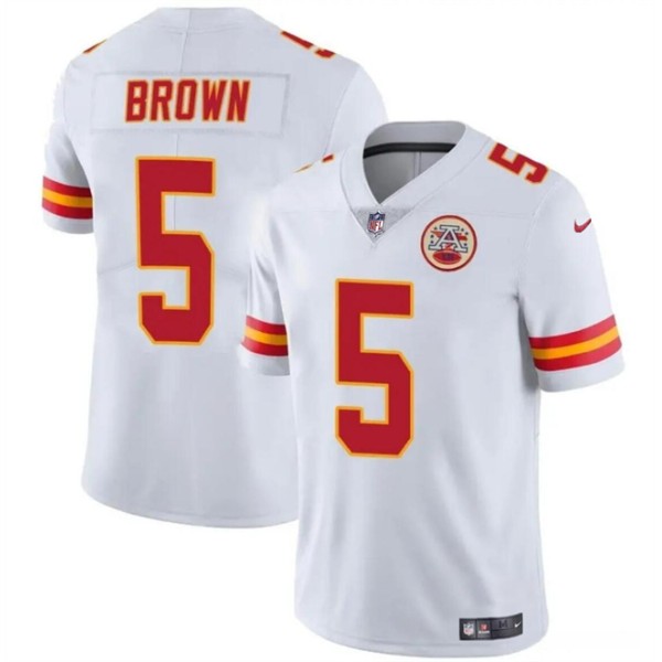 Kansas City Chiefs #5 Hollywood Brown White Vapor Untouchable Limited Stitched Jersey