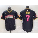 San Diego Padres #7 Ha-Seong Kim Black Cool Base Stitched Jersey