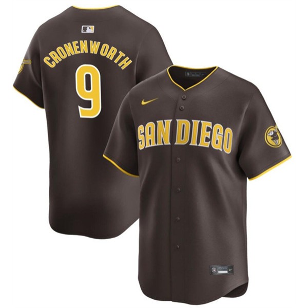 San Diego Padres #9 Jake Cronenworth Brown 2024 Away Limited Stitched Jersey