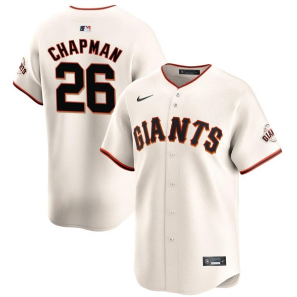San Francisco Giants #26 Matt Chapman Cream 2024 Home Limited Stitched Jersey San Francisco Giants #26 Matt Chapman Cream 2024 Home Limited Stitched Jersey
