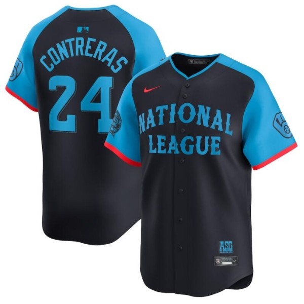 National League #24 William Contreras Navy 2024 All-Star Limited Stitched Jersey