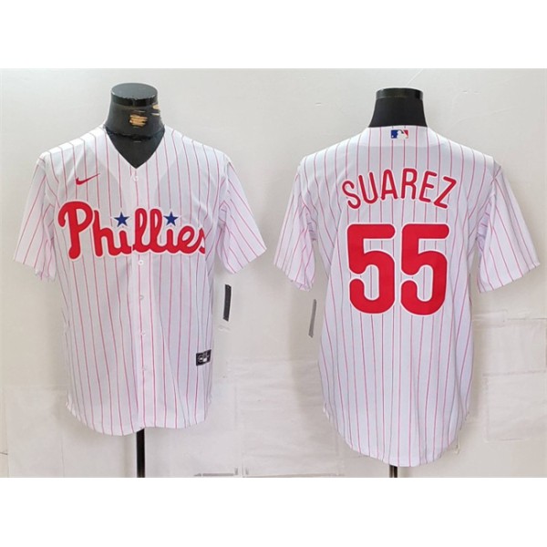 Philadelphia Phillies #55 Ranger Suárez White Cool Base Stitched Jersey
