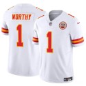 Kansas City Chiefs #1 Xavier Worthy White 2023 F.U.S.E. Vapor Untouchable Limited Stitched Jersey