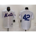 New York Mets #42 Jackie Robinson White Cool Base Stitched Jersey