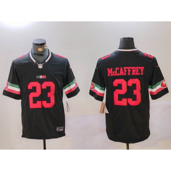 San Francisco 49ers #23 Christian McCaffrey Black F.U.S.E. Mexico Vapor Limited Stitched Jersey