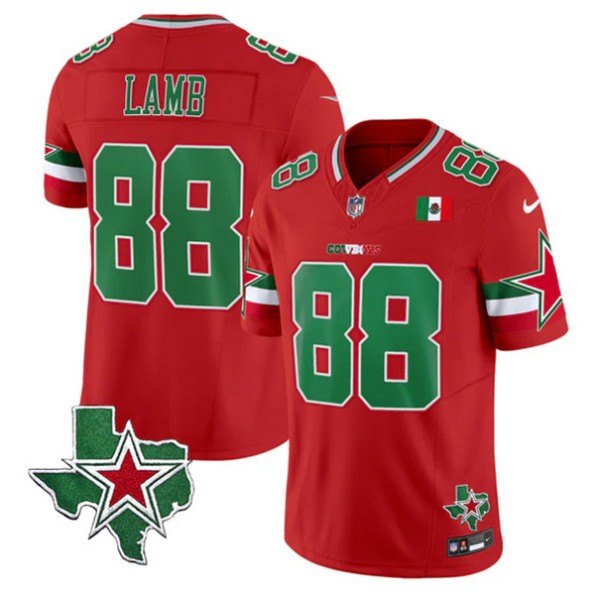 Dallas Cowboys #88 CeeDee Lamb Red 2024 F.U.S.E. Mexico Vapor Untouchable Limited Stitched Jersey