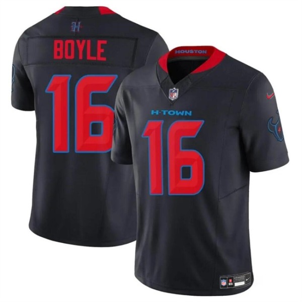 Houston Texans #16 Tim Boyle Navy 2024 2nd Alternate F.U.S.E Vapor Stitched Jersey Houston Texans #16 Tim Boyle Navy 2024 2nd Alternate F.U.S.E Vapor Stitched Jersey