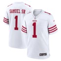 San Francisco 49ers #1 Deebo Samuel White Game Stitched Jersey