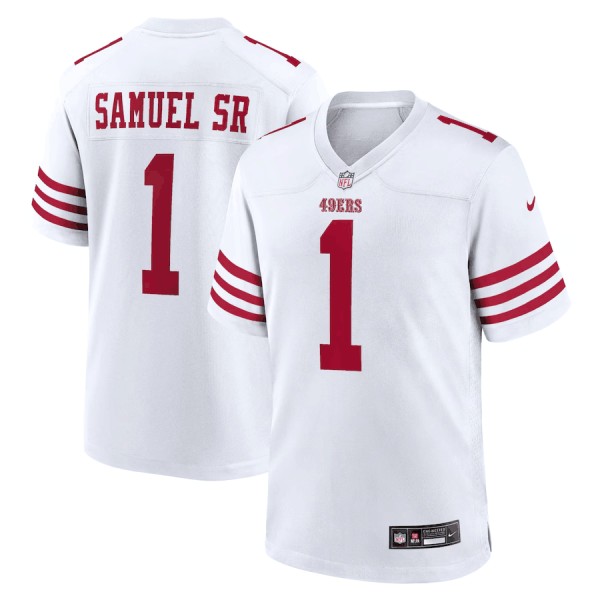 San Francisco 49ers #1 Deebo Samuel White Game Stitched Jersey