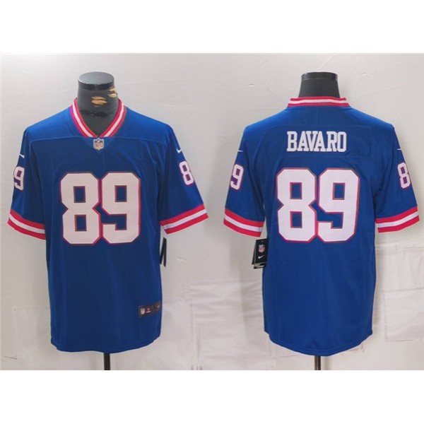 New York Giants #89 Mark Bavaro Royal Vapor Untouchable Classic Retired Player Stitched Jersey