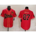Kansas City Chiefs #87 Travis Kelce Red Gold Cool Base Stitched Jersey