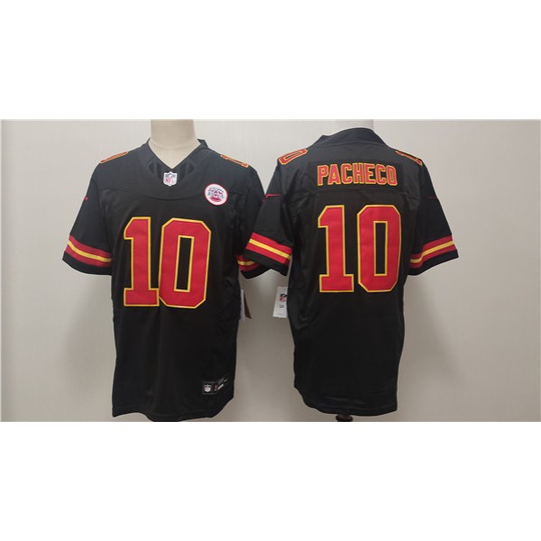 Kansas City Chiefs #10 Isiah Pacheco Black F.U.S.E. Vapor Untouchable Limited Stitched Jersey