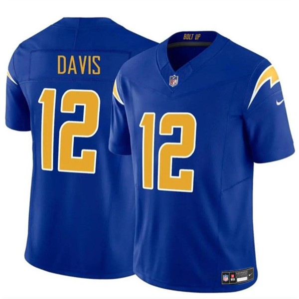 Los Angeles Chargers #12 Derius Davis Royal 2024 F.U.S.E. Vapor Limited Stitched Jersey