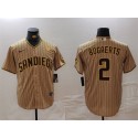 San Diego Padres #2 Xander Bogaerts Tan With PS Patch Cool Base Stitched Jersey