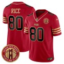 San Francisco 49ers #80 Jerry Rice Red F.U.S.E. Golden Gate Bridge Patch Balck Scarlet Vapor Limited Stitched Jersey