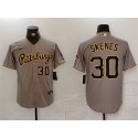 Pittsburgh Pirates #30 Paul Skenes Gray With Patch Stitched Jersey
