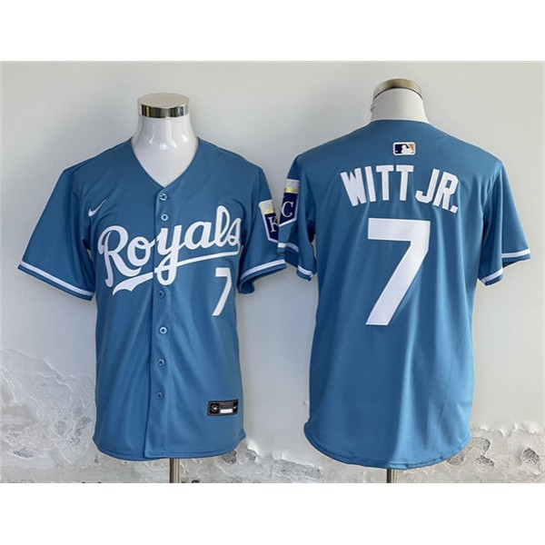 Kansas City Royals #7 Bobby Witt Jr. Blue 2024 Limited Stitched Jersey