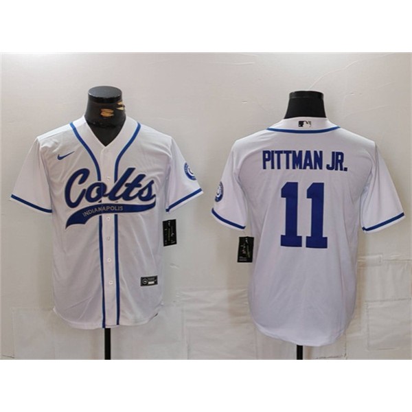 Indianapolis Colts #11 Michael Pittman Jr. White Cool Base Stitched Jersey