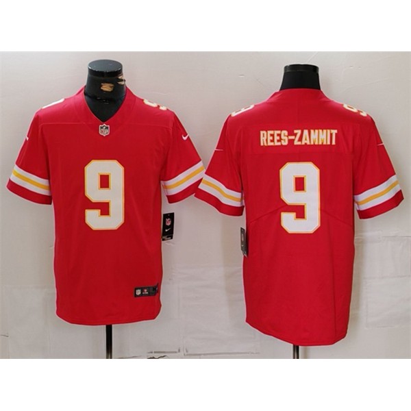 Kansas City Chiefs #9 Louis Rees-Zammit Red Vapor Untouchable Limited Stitched Jersey
