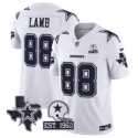 Dallas Cowboys #88 CeeDee Lamb 2024 White F.U.S.E. With Established In 1960 Patch Limited Stitched Jersey
