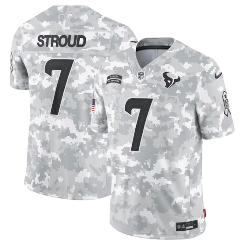 Houston Texans #7 C.J. Stroud Arctic Camo 2024 F.U.S.E. Salute To Service Limited Stitched Jersey Houston Texans #7 C.J. Stroud Arctic Camo 2024 F.U.S.E. Salute To Service Limited Stitched Jersey