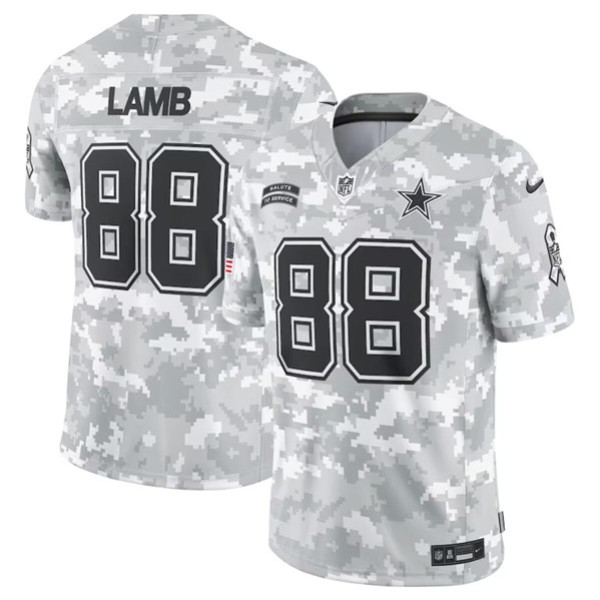 Dallas Cowboys #88 CeeDee Lamb Arctic Camo 2024 F.U.S.E. Salute To Service Limited Stitched Jersey