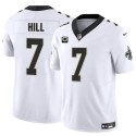 New Orleans Saints #7 Taysom Hill White 2024 F.U.S.E. With 1-Star C Patch Vapor Limited Stitched Jersey
