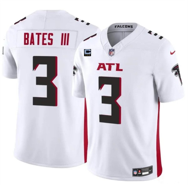 Atlanta Falcons #3 Jessie Bates III White 2024 F.U.S.E With 3-Star C Patch Vapor Untouchable Limited Stitched Jersey