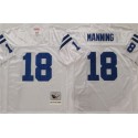 Indianapolis Colts #18 Peyton Manning White Throwback Stitched Jersey