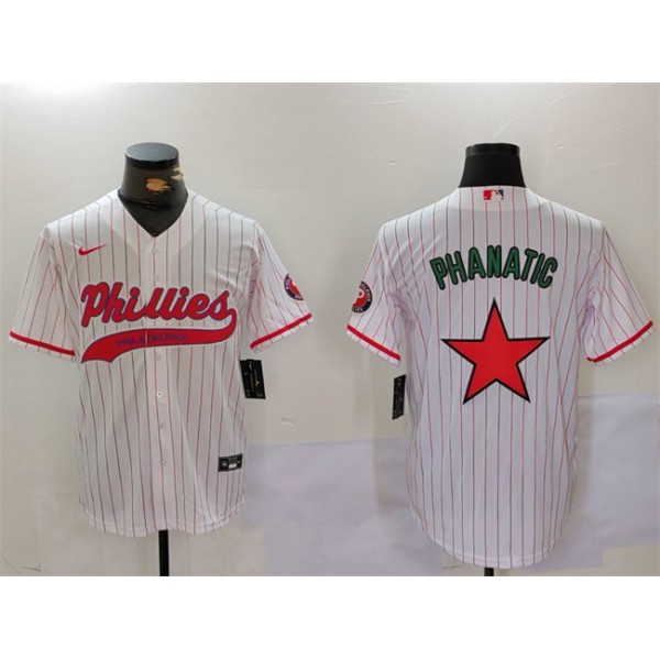 Philadelphia Phillies Phanatic White Red Cool Base Stitched Jersey