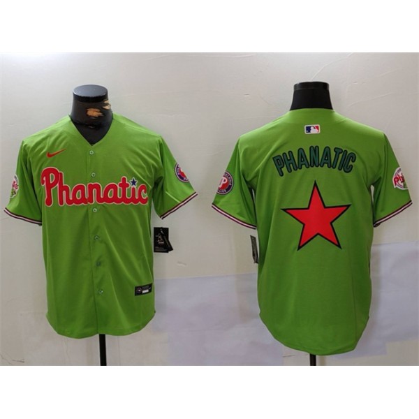 Philadelphia Phillies Phanatic Green Cool Base Stitched Jersey