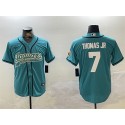 Jacksonville Jaguars #7 Brian Thomas Jr Teal With Patch Cool Base Stitched Jersey