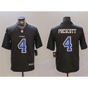 Dallas Cowboys #4 Dak Prescott Black Throwback Vapor Untouchable Limited Stitched Jersey