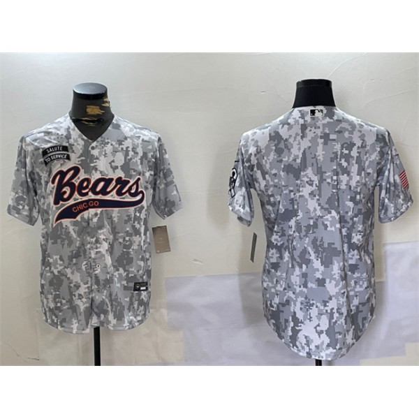 Chicago Bears Blank 2024 Arctic Camo Salute To Service Stitched Jersey