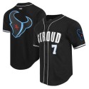 Houston Texans #7 C.J. Stroud Black Alternate Logo Mesh Button-Up Stitched Jersey Houston Texans #7 C.J. Stroud Black Alternate Logo Mesh Button-Up Stitched Jersey