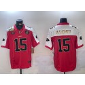 Kansas City Chiefs #15 Patrick Mahomes Red With Gold Super Bowl LVIII Patch Limited Stitched Jersey