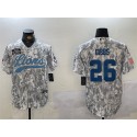 Detroit Lions #26 Jahmyr Gibbs 2024 Arctic Camo Salute To Service Stitched Jersey
