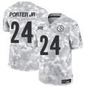 Pittsburgh Steelers #24 Joey Porter Jr. Arctic Camo 2024 F.U.S.E. Salute To Service Limited Stitched Jersey
