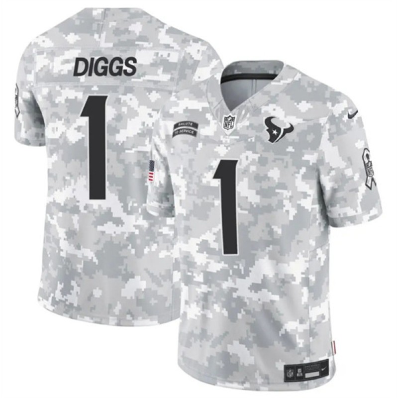 Houston Texans #1 Stefon Diggs Arctic Camo 2024 F.U.S.E. Salute To Service Limited Stitched Jersey Houston Texans #1 Stefon Diggs Arctic Camo 2024 F.U.S.E. Salute To Service Limited Stitched Jersey