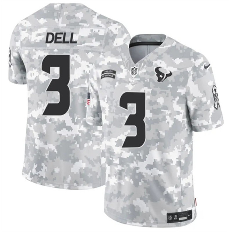Houston Texans #3 Tank Dell Arctic Camo 2024 F.U.S.E. Salute To Service Limited Stitched Jersey Houston Texans #3 Tank Dell Arctic Camo 2024 F.U.S.E. Salute To Service Limited Stitched Jersey