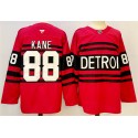 Detroit Red Wings #88 Patrick Kane Red 2024-25 Reverse Retro Stitched Jersey