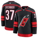 Carolina Hurricanes #37 Andrei Svechnikov Black 2024-25 Home Stitched Jersey