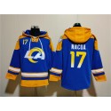 Los Angeles Rams #17 Puka Nacua Blue Ageless Must-Have Lace-Up Pullover Hoodie