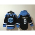 Utah Club #9 Clayton Keller Black Blue Ageless Must-Have Lace-Up Pullover Hoodie