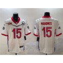 Kansas City Chiefs #15 Patrick Mahomes White 2025 Super Bowl LIX Patch Pro Bowl Vapor Limited Stitched Jersey
