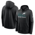 Philadelphia Eagles Black 2024 NFC East Champions Locker Room Trophy Collection Pullover Hoodie
