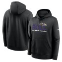 Baltimore Ravens Black 2024 AFC North Champions Locker Room Trophy Collection Pullover Hoodie